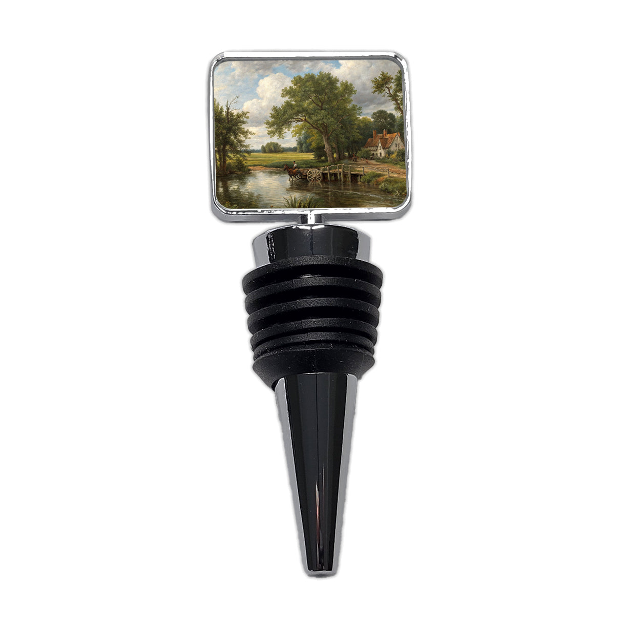 The Hay Wain By John Constable Inspired Wine Bottle Stopper