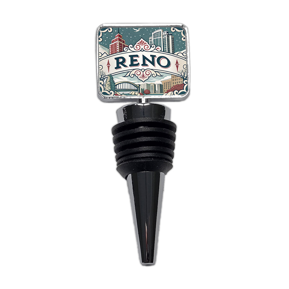 Reno, Nevada NV Travel City State Stamp Wine Bottle Stopper