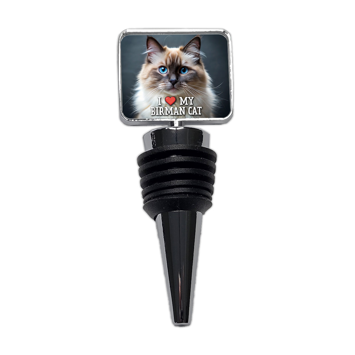 I Love My Birman Cat Heart Wine Bottle Stopper