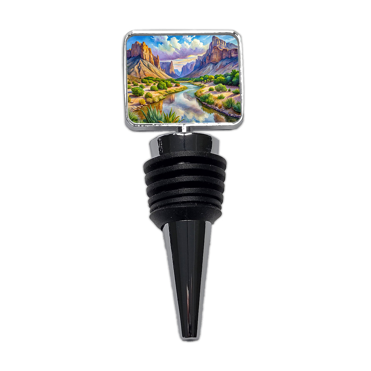 Big Bend National Park Texas Watercolor Style Wine Bottle Stopper
