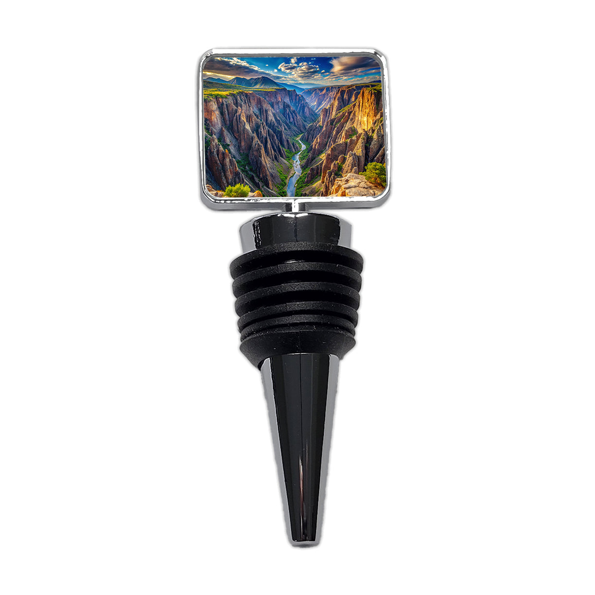 Black Canyon of the Gunnison National Park Colorado Watercolor Style Wine Bottle Stopper