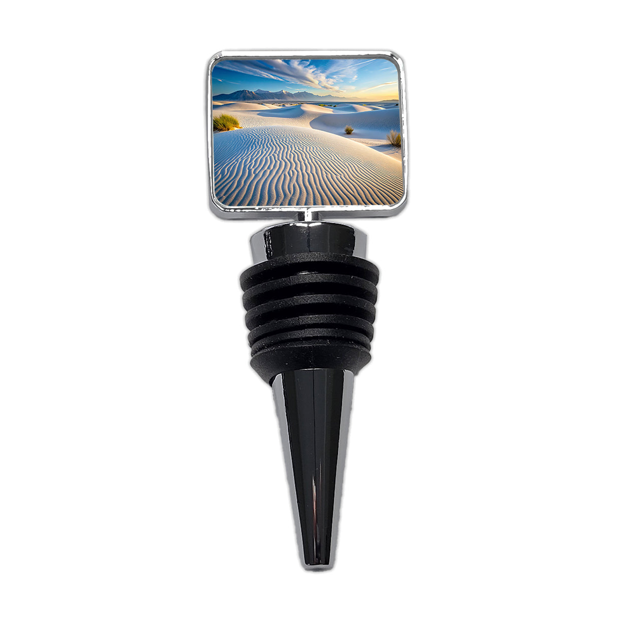 White Sands National Park New Mexico Watercolor Style Wine Bottle Stopper