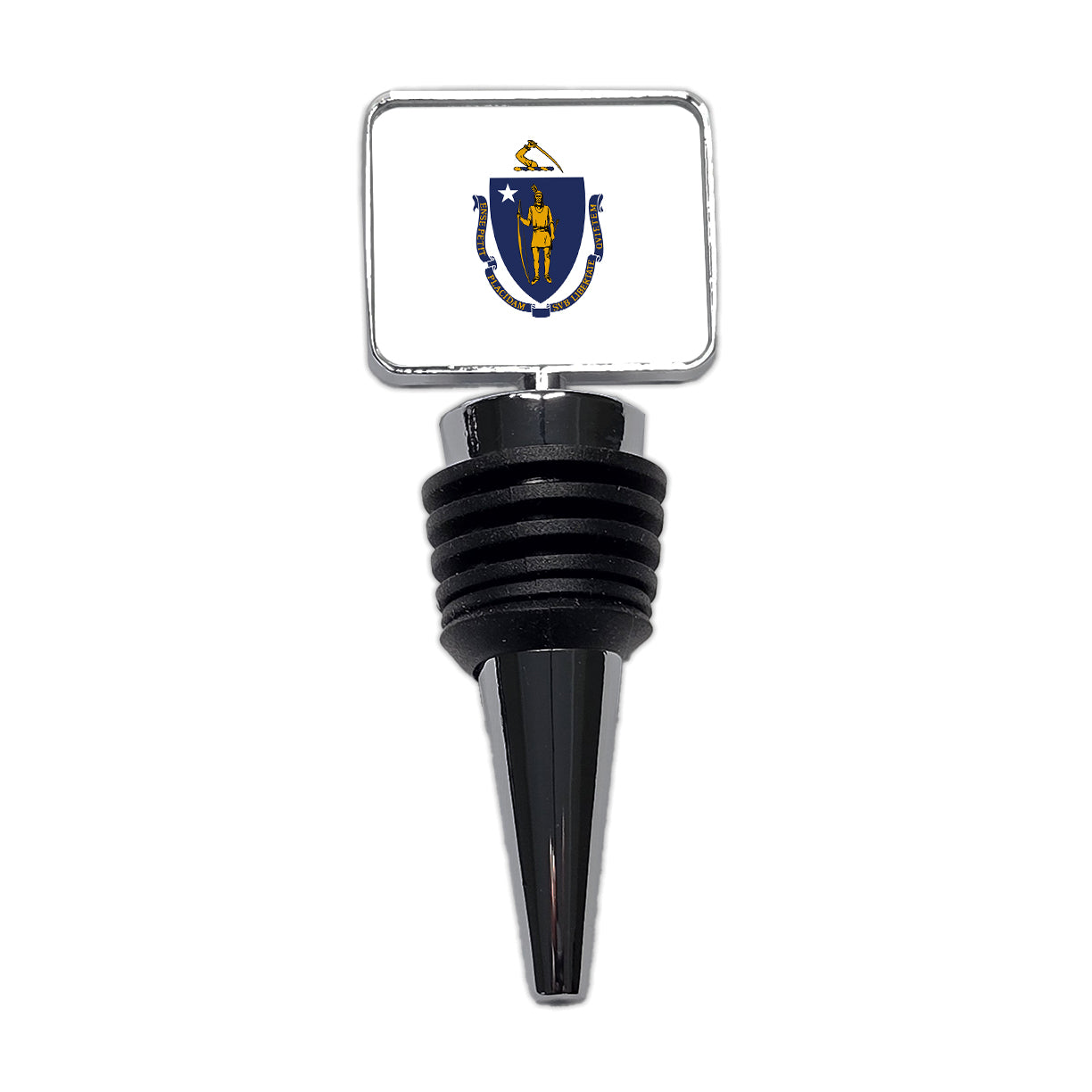 Massachusetts MA State Flag Wine Bottle Stopper