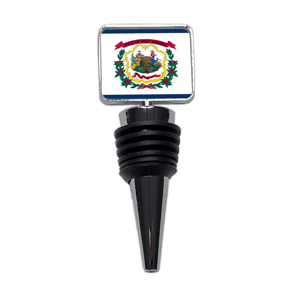 West Virginia WV State Flag Wine Bottle Stopper