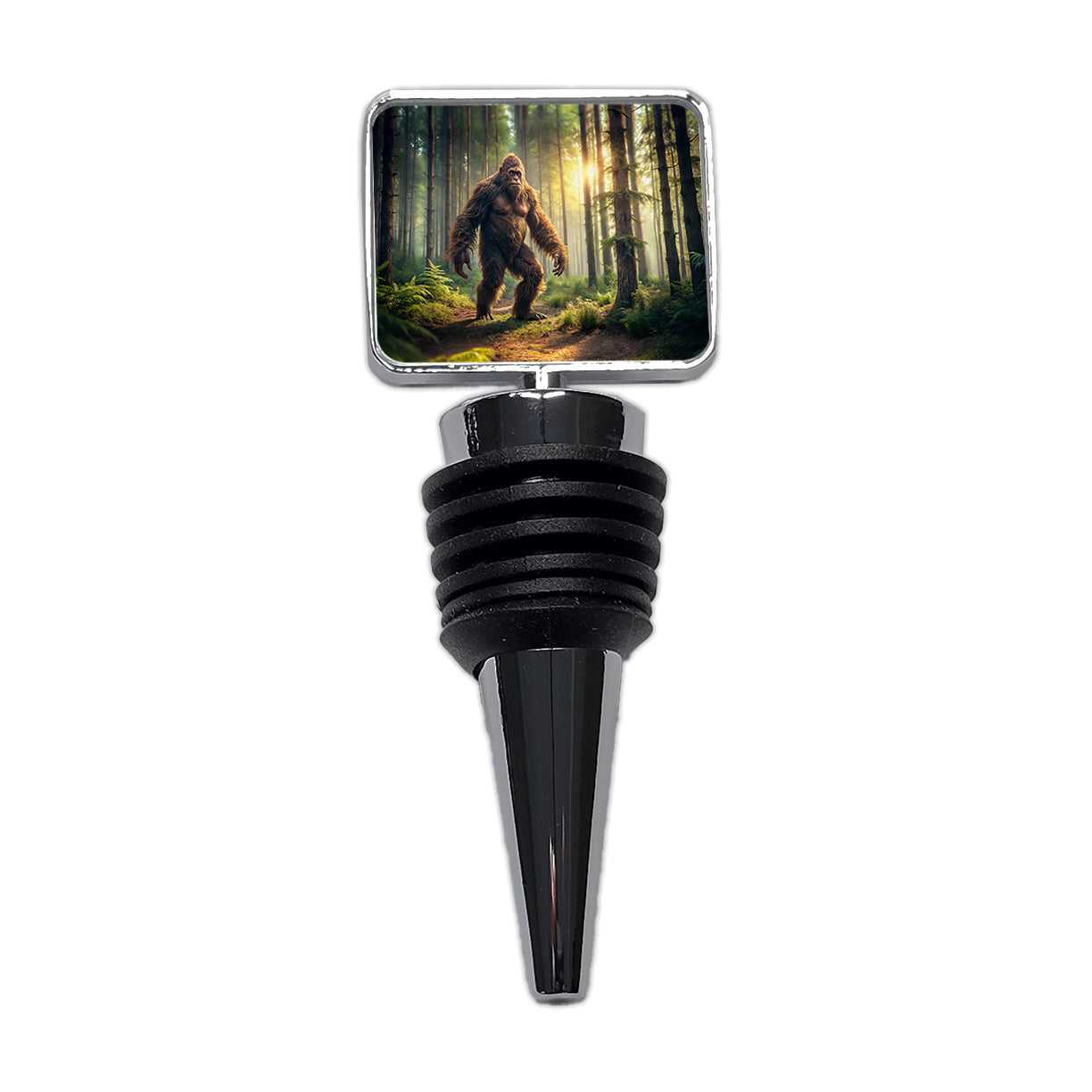 Big Foot Strolling Through The Forest Wine Bottle Stopper