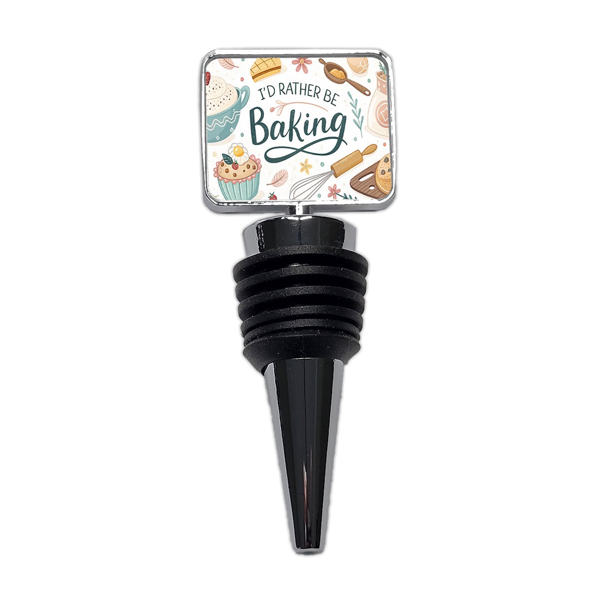 I'd Rather Be Baking Wine Bottle Stopper