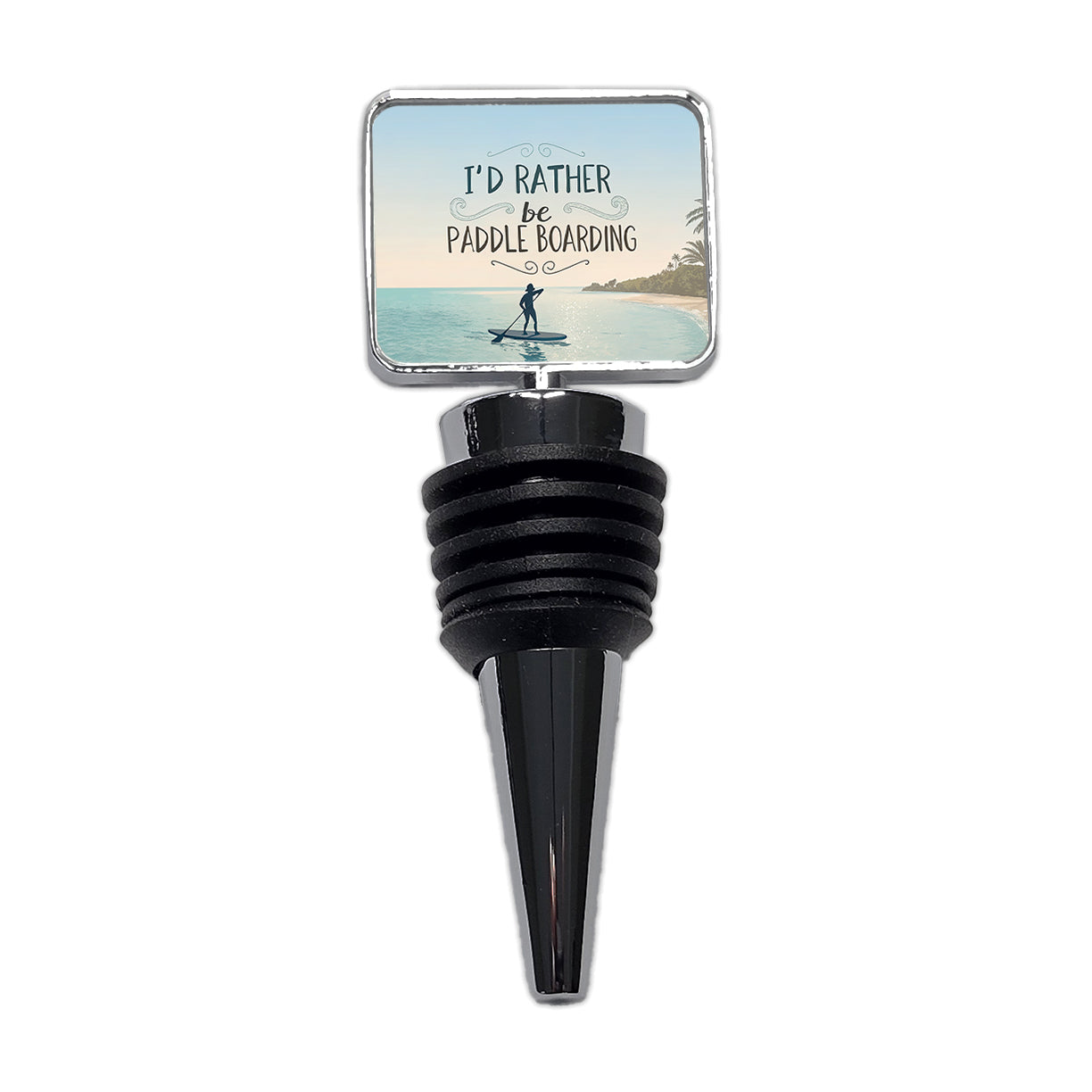 I'd Rather Be Paddle Boarding Wine Bottle Stopper