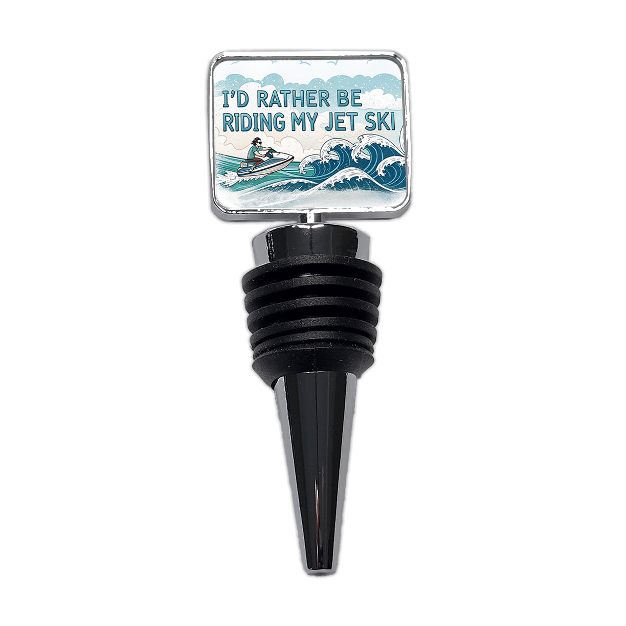I'd Rather Be Riding My Jet Ski Wine Bottle Stopper
