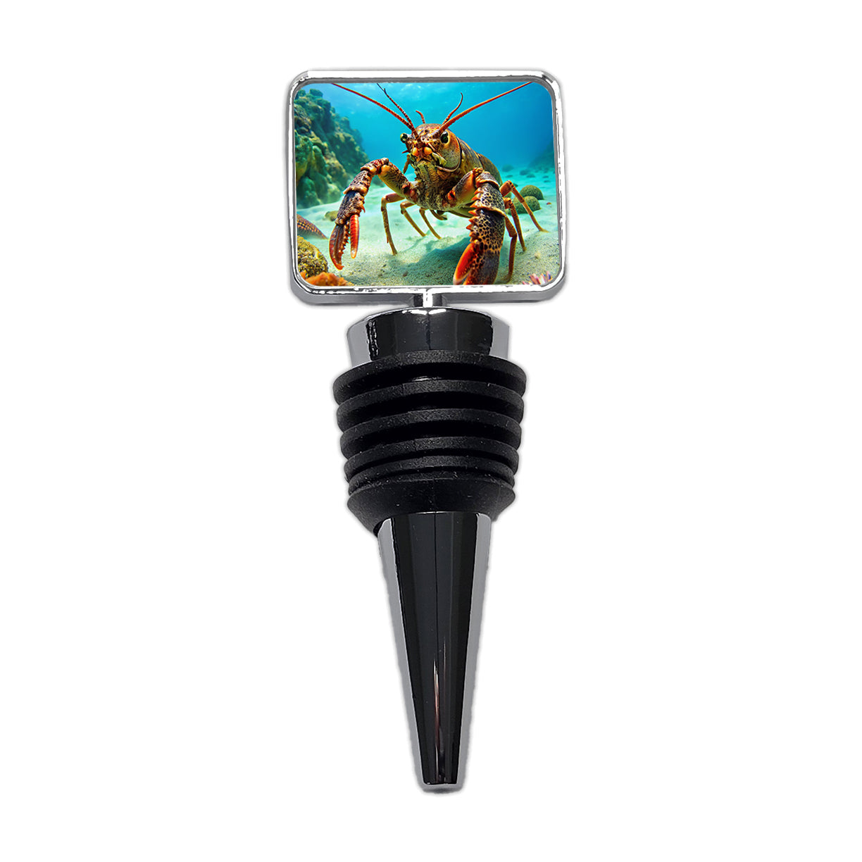 Lobster In The Ocean Wine Bottle Stopper