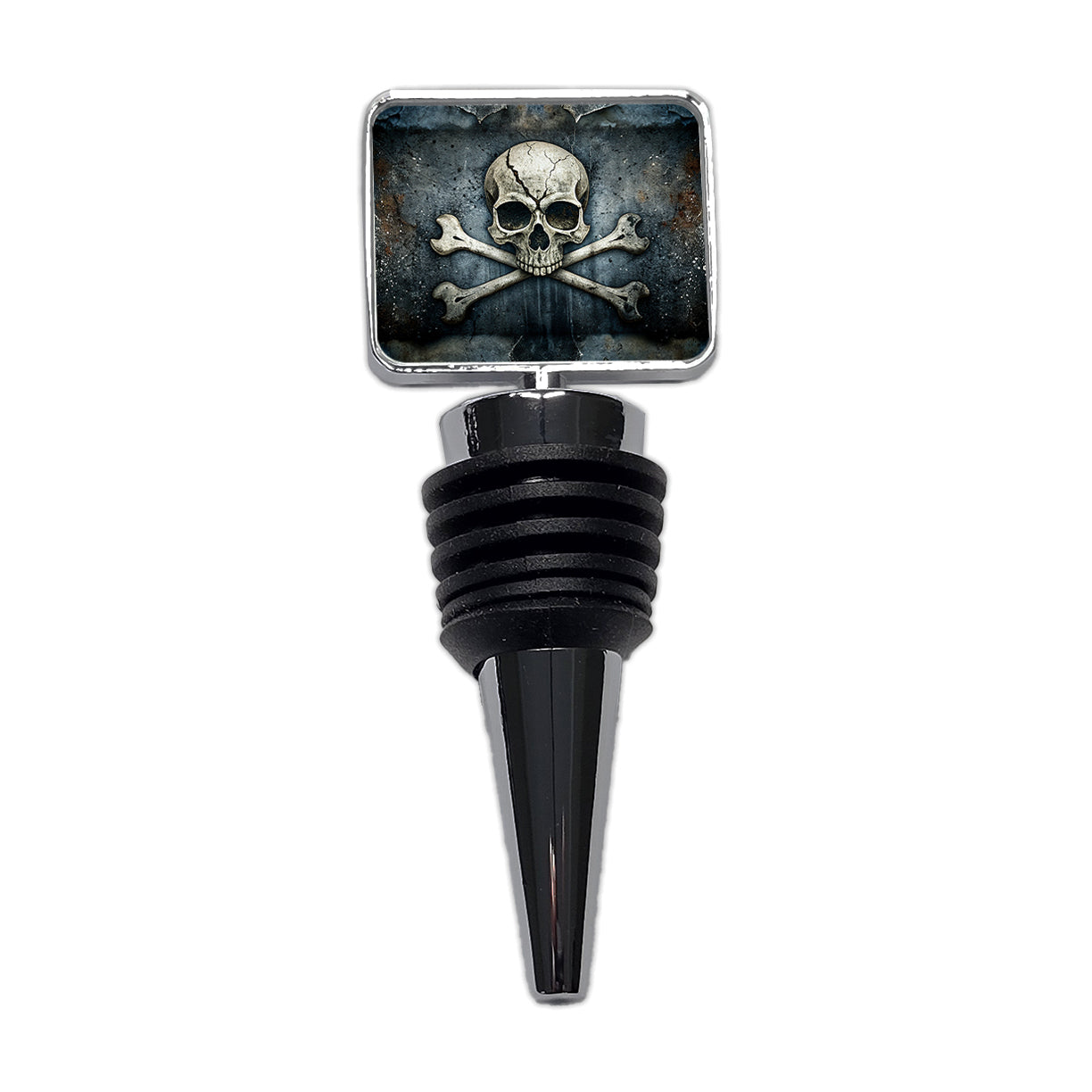 Rustic Skull And Crossbones Pirate Jolly Roger Wine Bottle Stopper