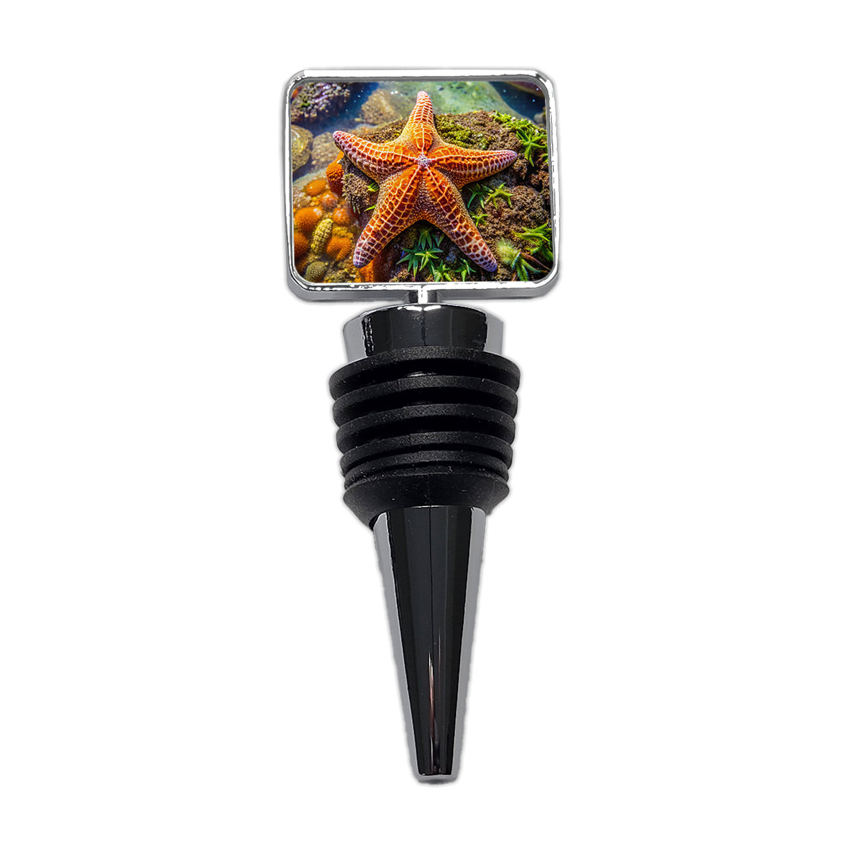 Starfish In Tide Pool Wine Bottle Stopper