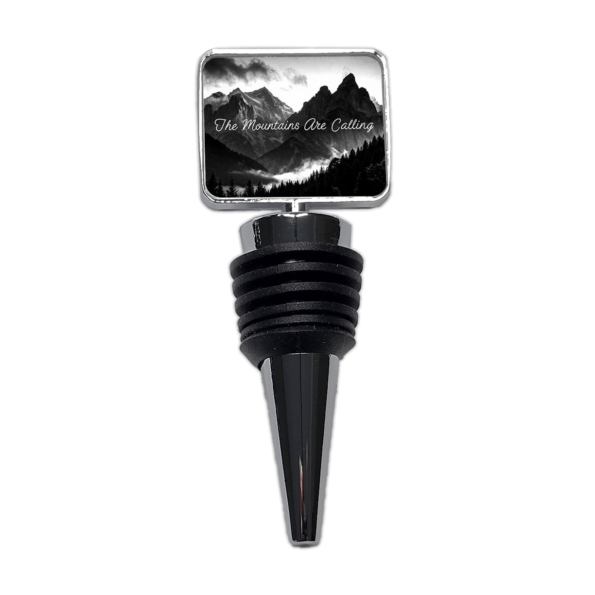 The Mountains Are Calling Adventure Awaits Wine Bottle Stopper