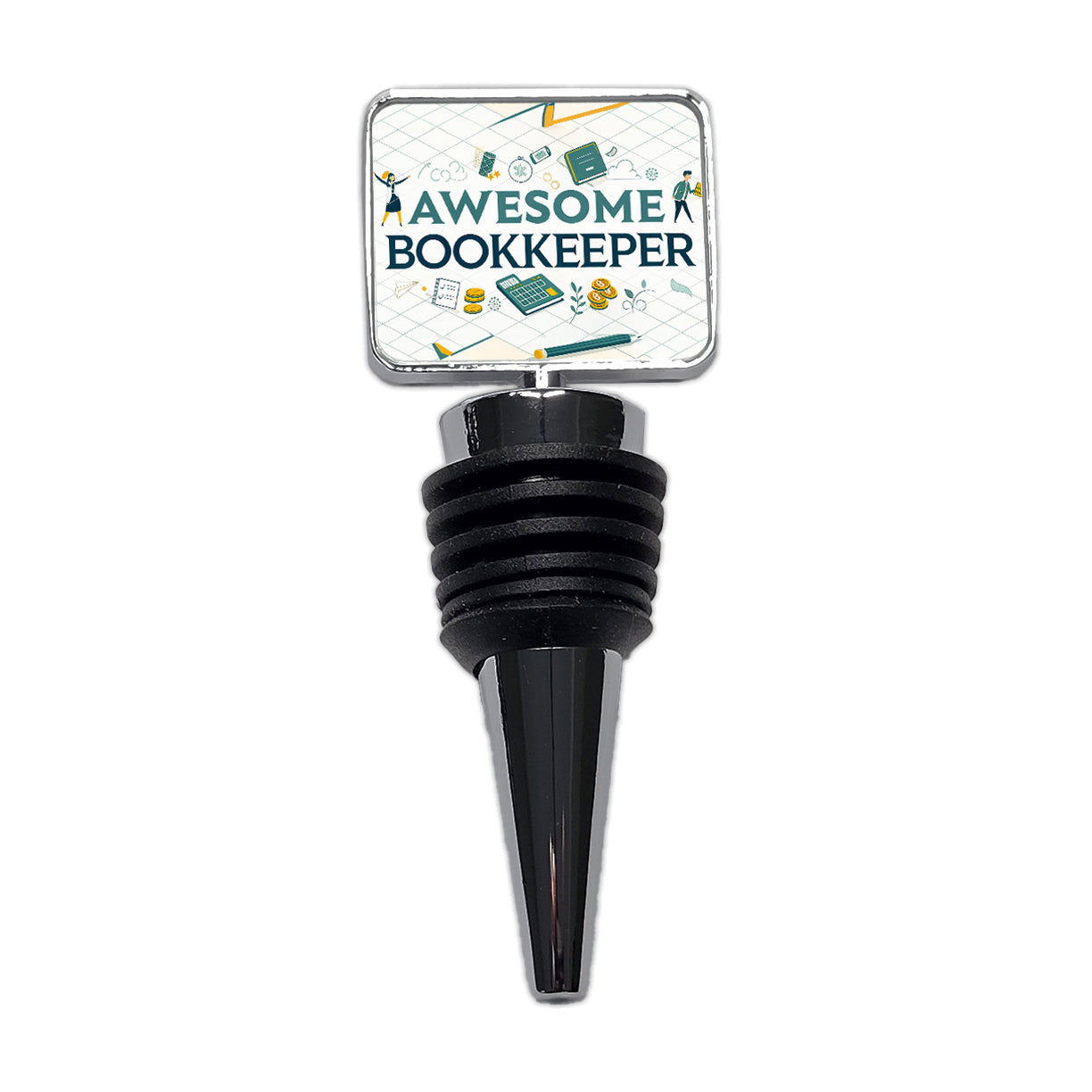 Awesome Bookkeeper Inspirational Wine Bottle Stopper