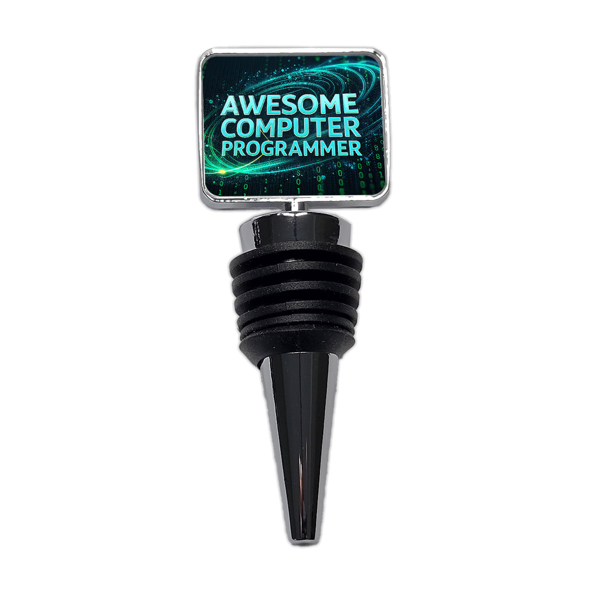 Awesome Computer Programmer Inspirational Wine Bottle Stopper