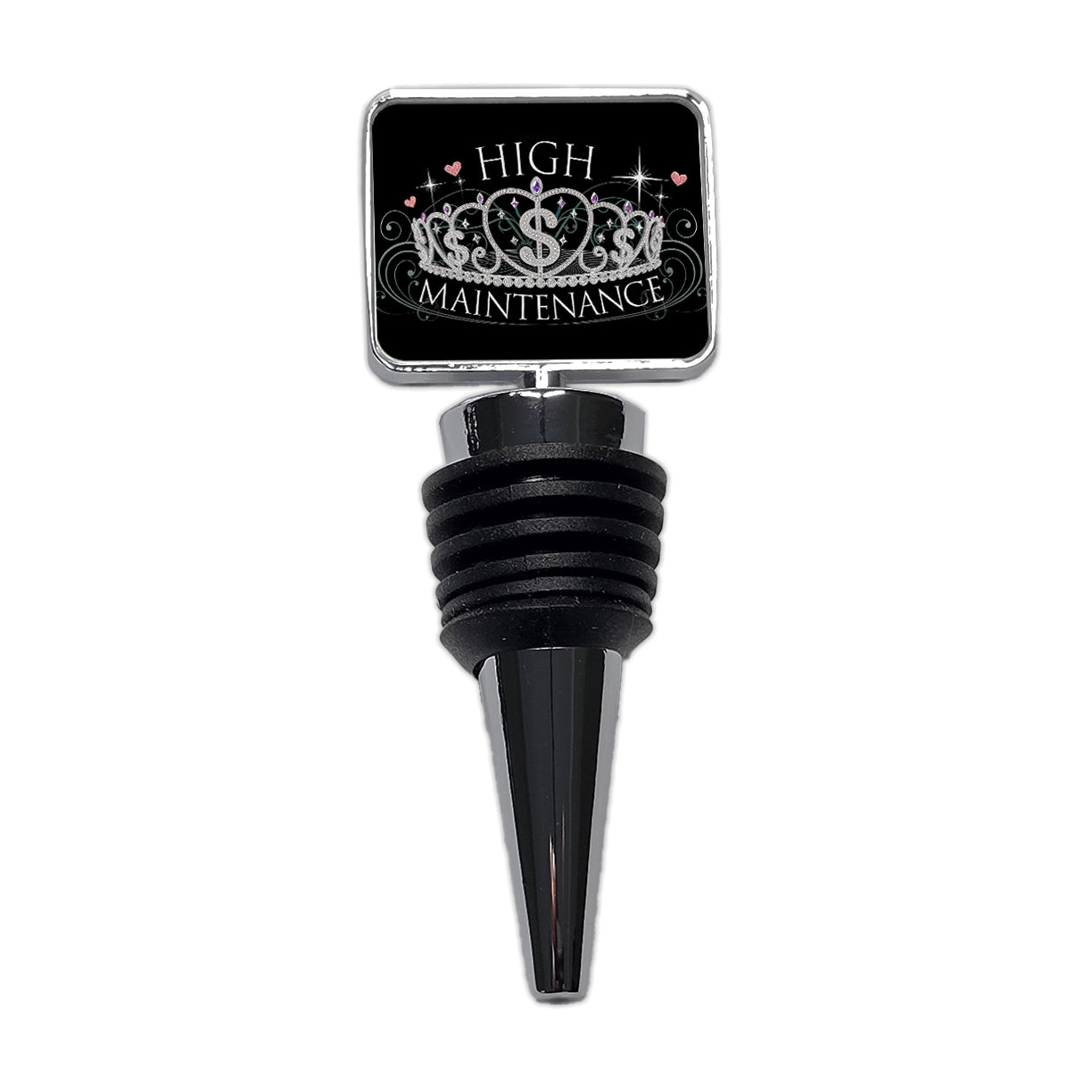 High Maintenance Diamonds Tiara Princess Funny Wine Bottle Stopper