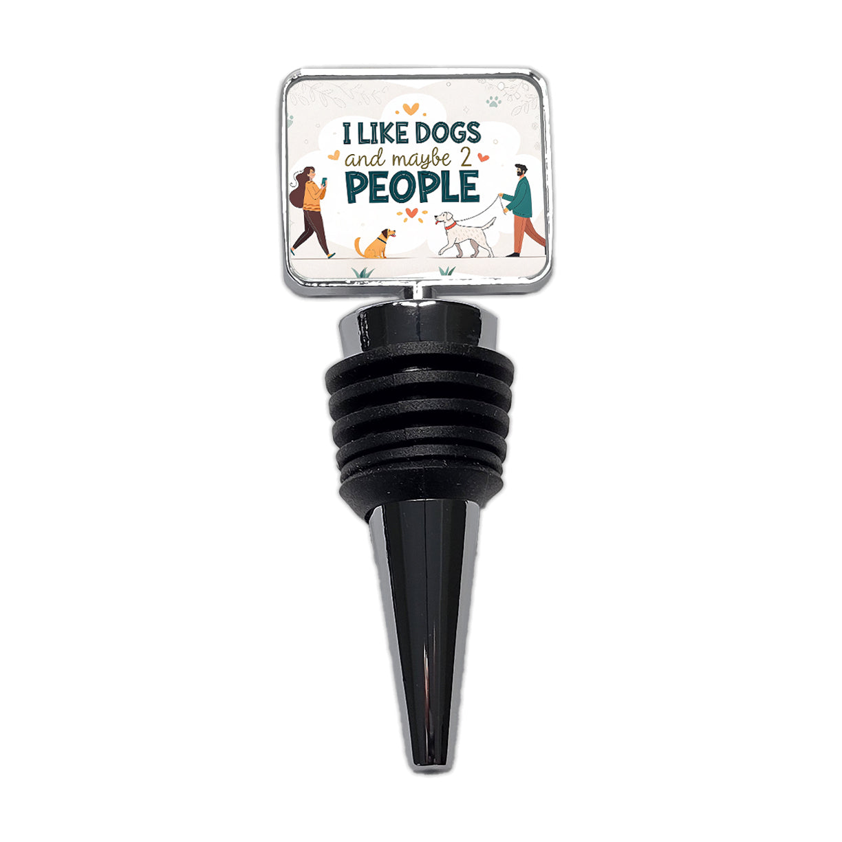 I Like Dogs And Maybe 2 People Funny Wine Bottle Stopper