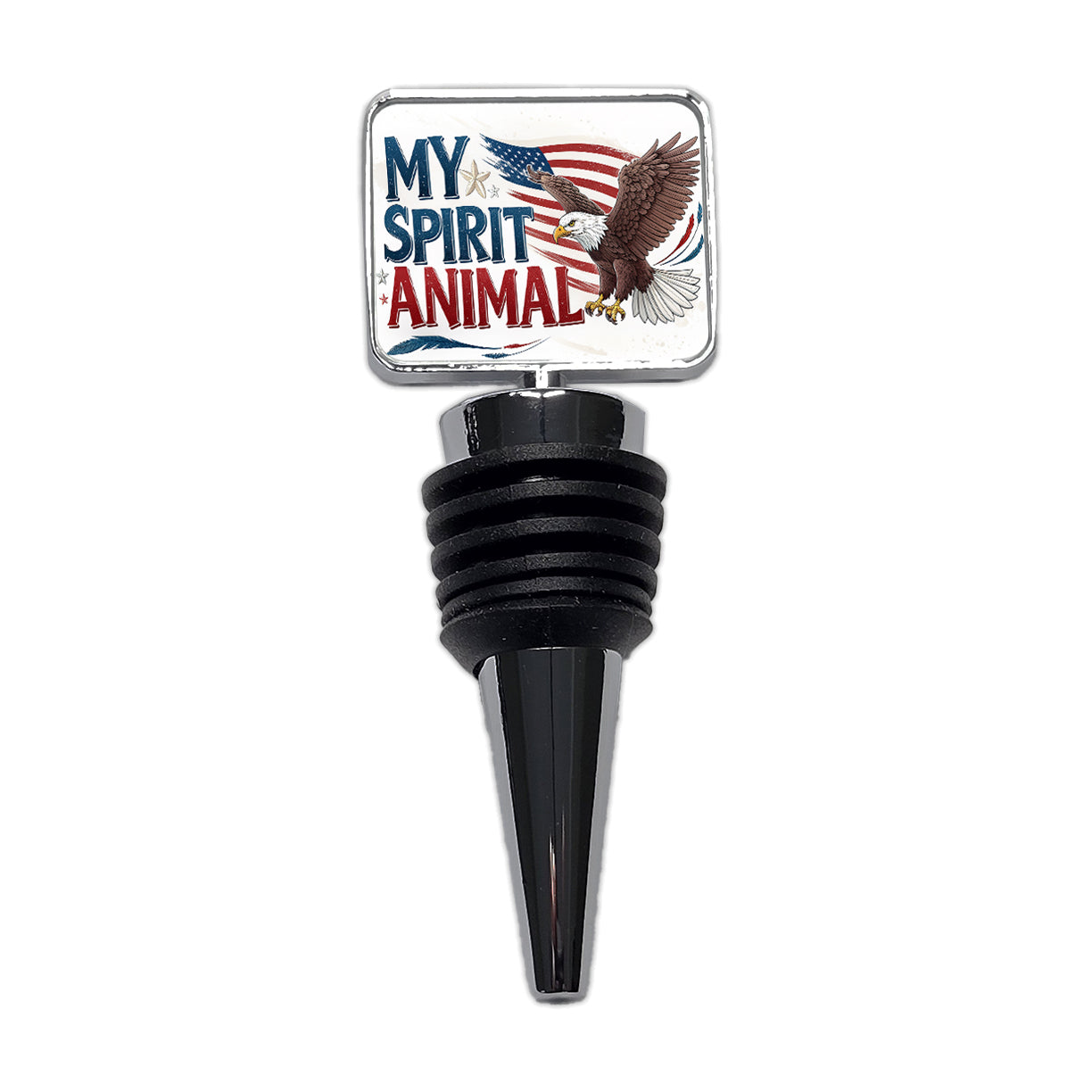 My Spirit Animal Patriotic Bald Eagle Wine Bottle Stopper