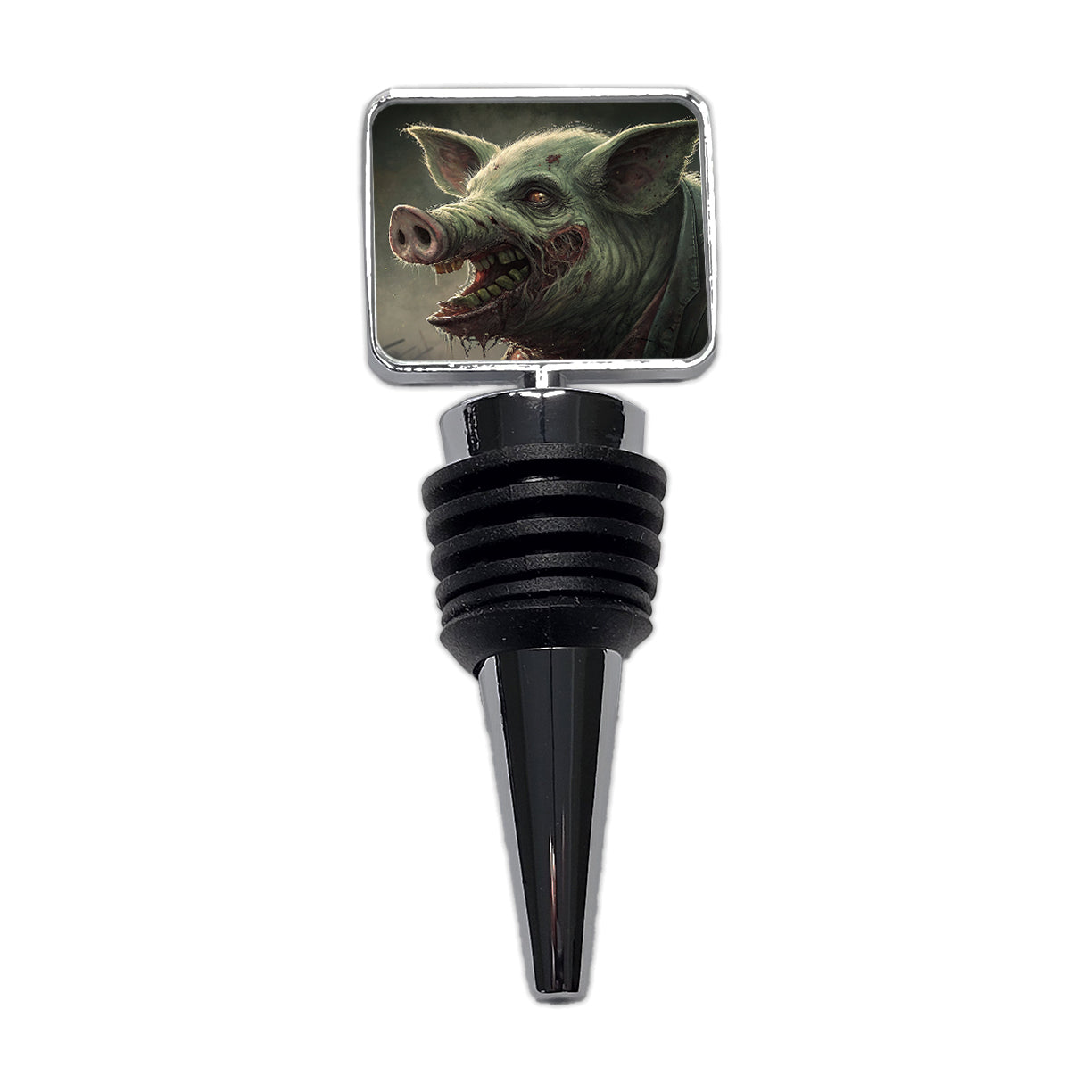 Pig Zombie Creepy Scary Halloween Wine Bottle Stopper
