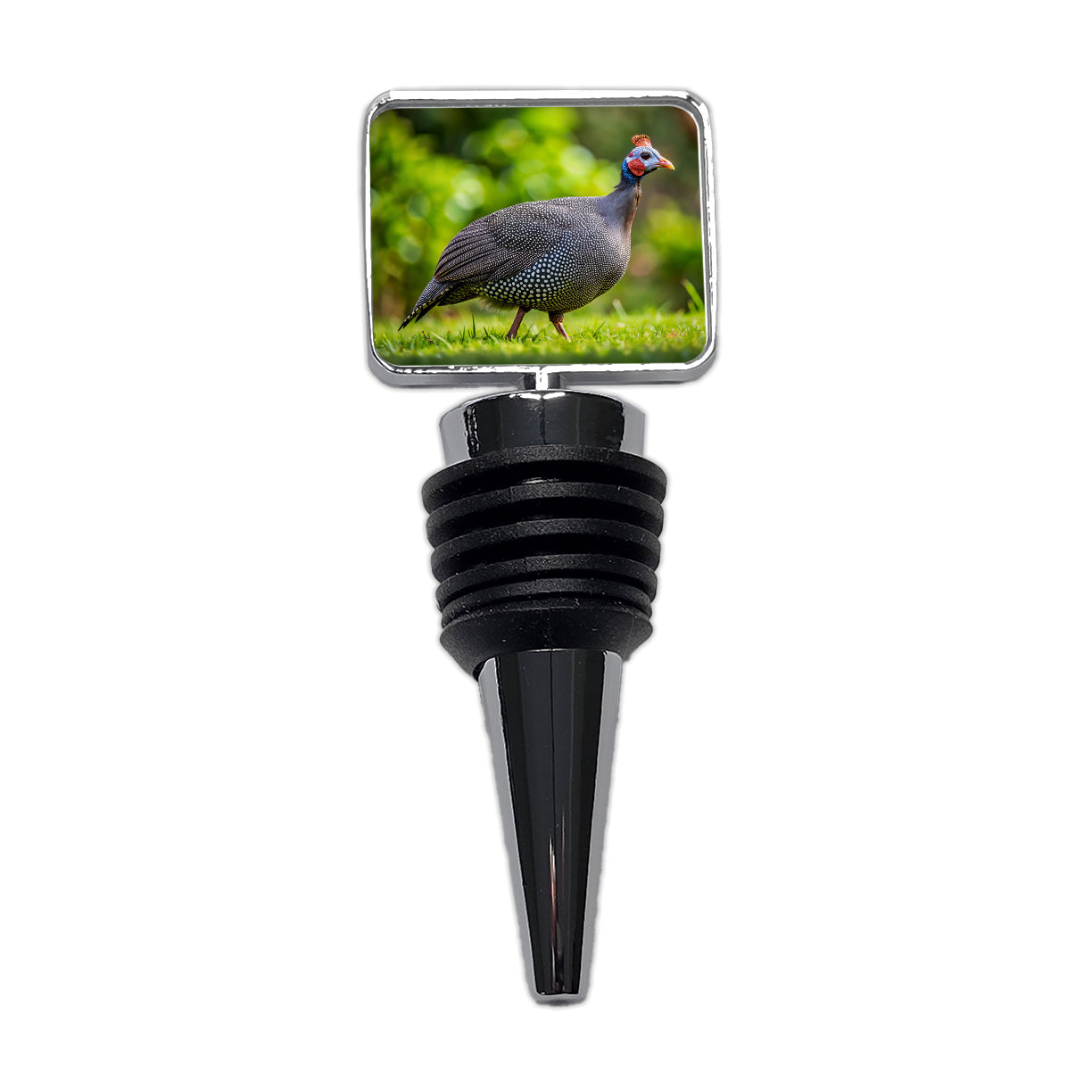 Guinea Fowl Photograph Wine Bottle Stopper