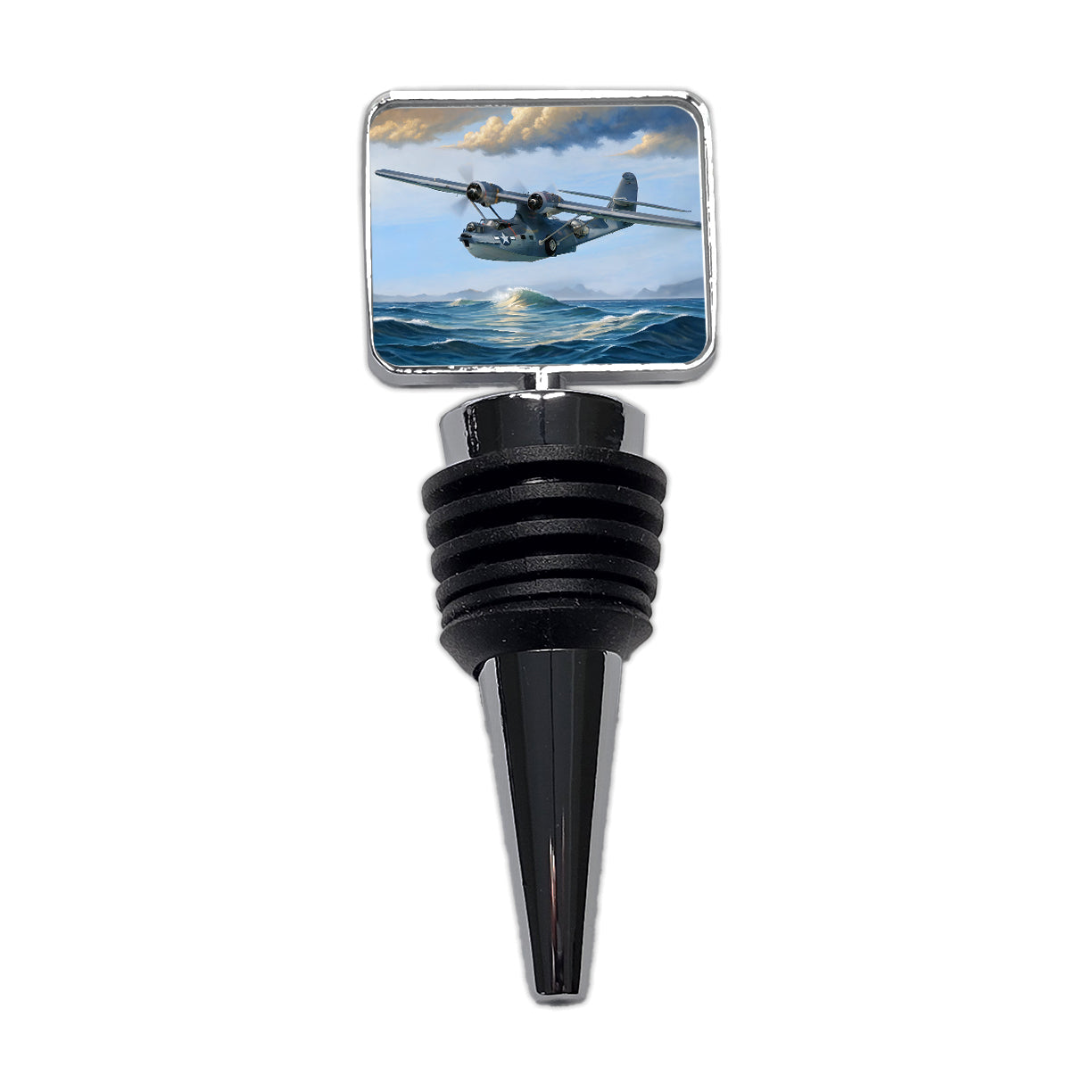 PBY Catalina Seaplane United States Navy Search Rescue WWII Wine Bottle Stopper
