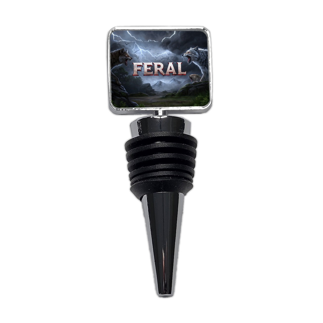 Feral Vicious Wolves Funny Wine Bottle Stopper