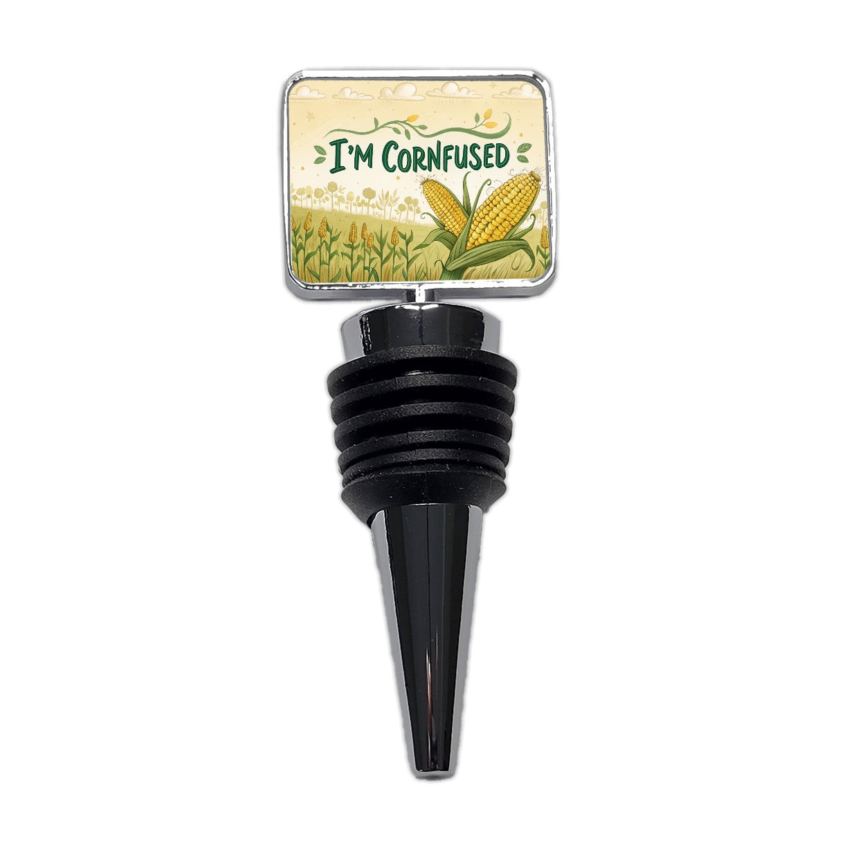 I'm Cornfused Funny Confused Wine Bottle Stopper