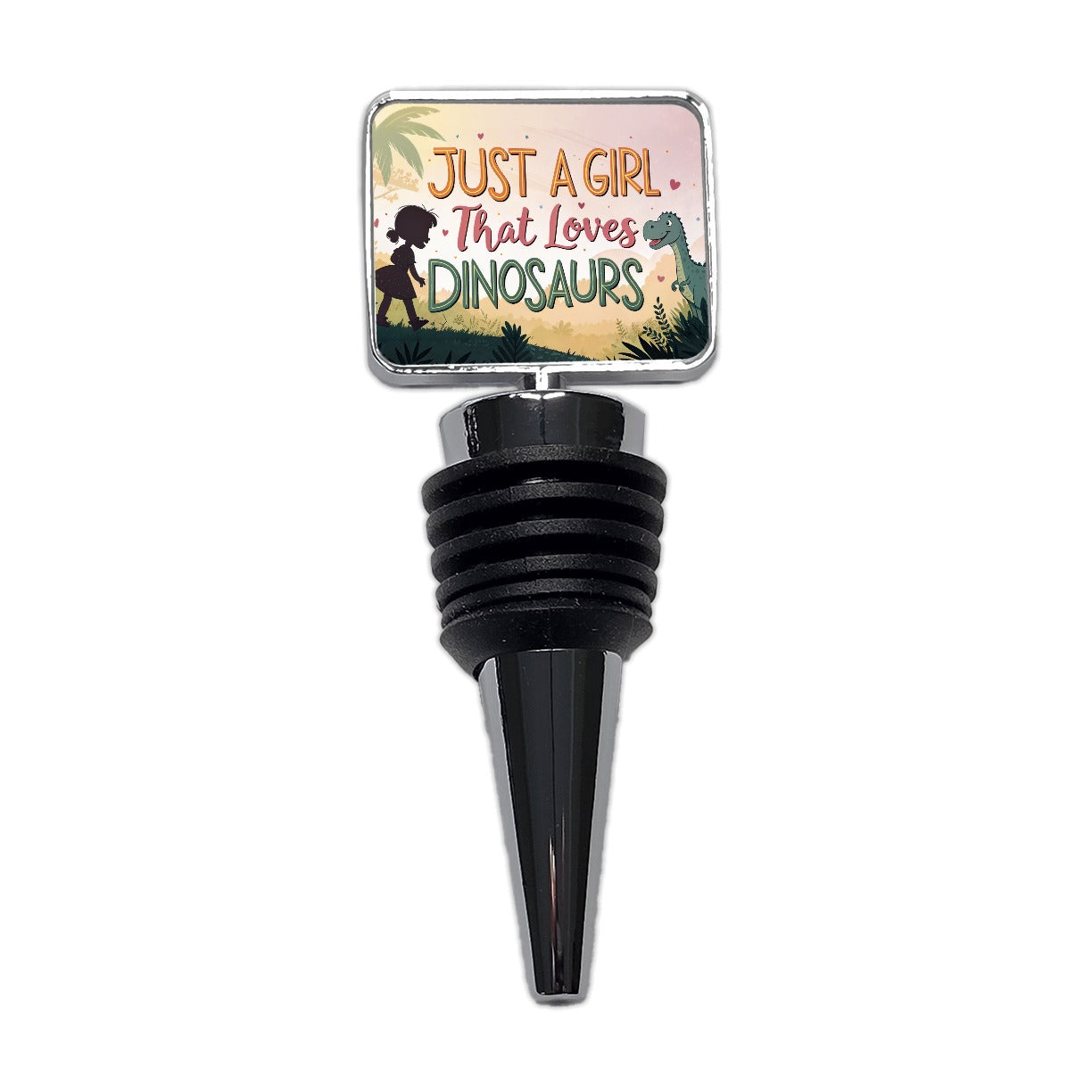 Just A Girl That Loves Dinosaurs Funny Wine Bottle Stopper
