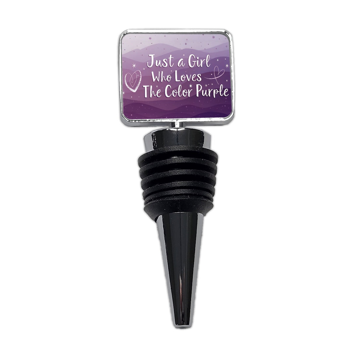 Just A Girl Who Loves The Color Purple Cute Wine Bottle Stopper