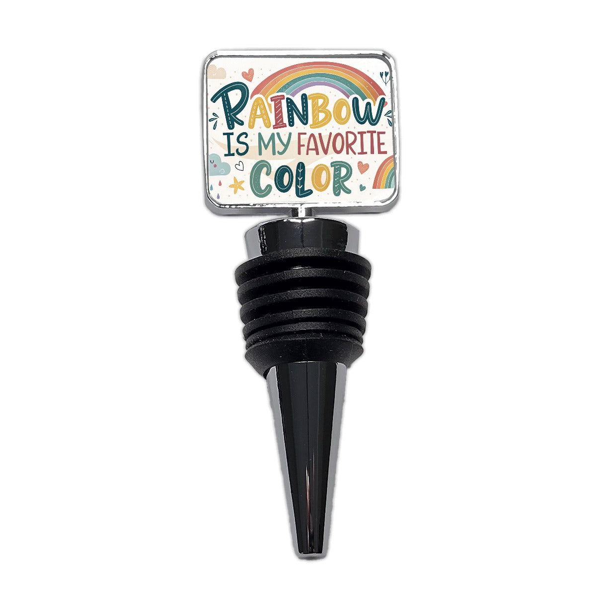 Rainbow Is My Favorite Color Funny Wine Bottle Stopper