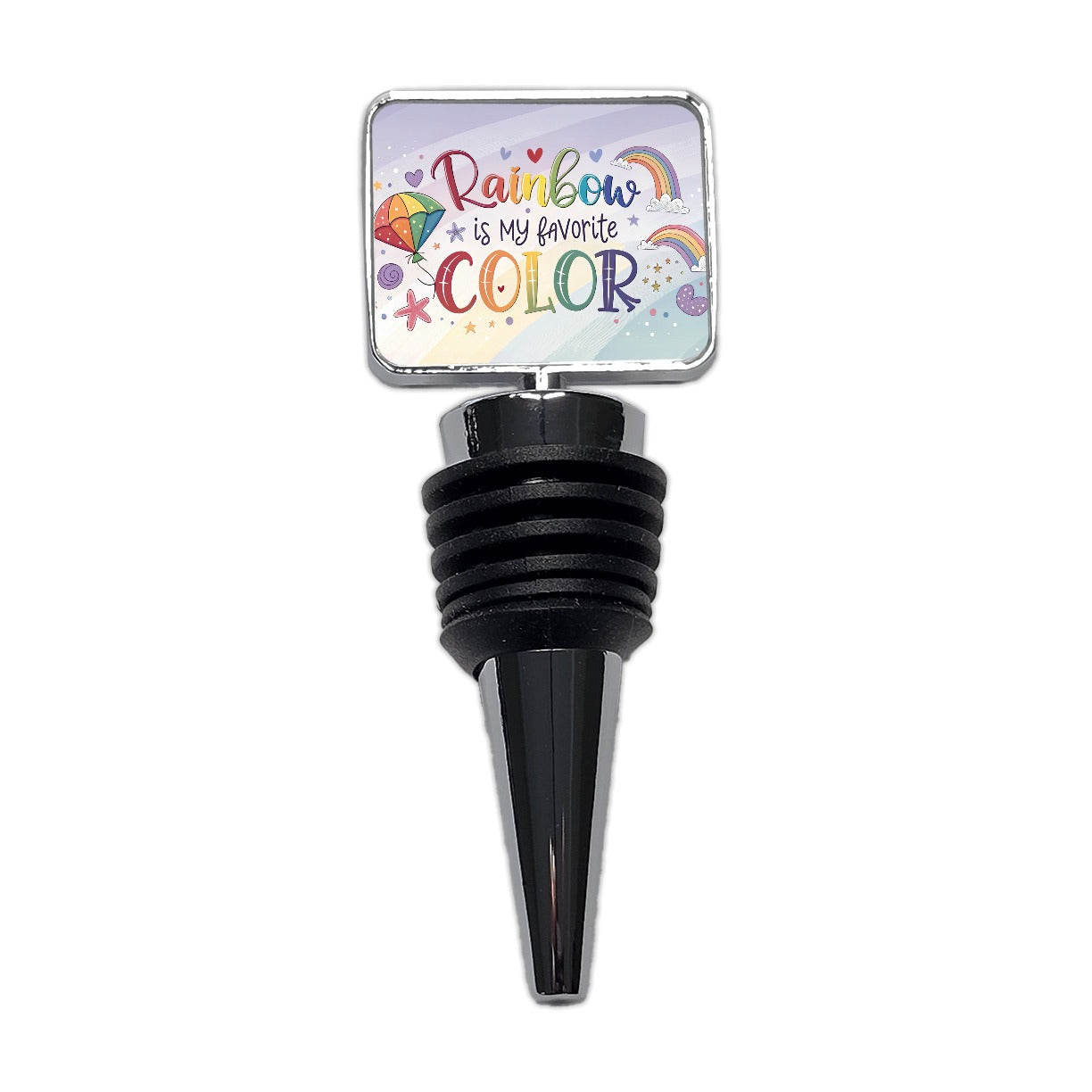 Rainbow Is My Favorite Color Gay Pride Wine Bottle Stopper
