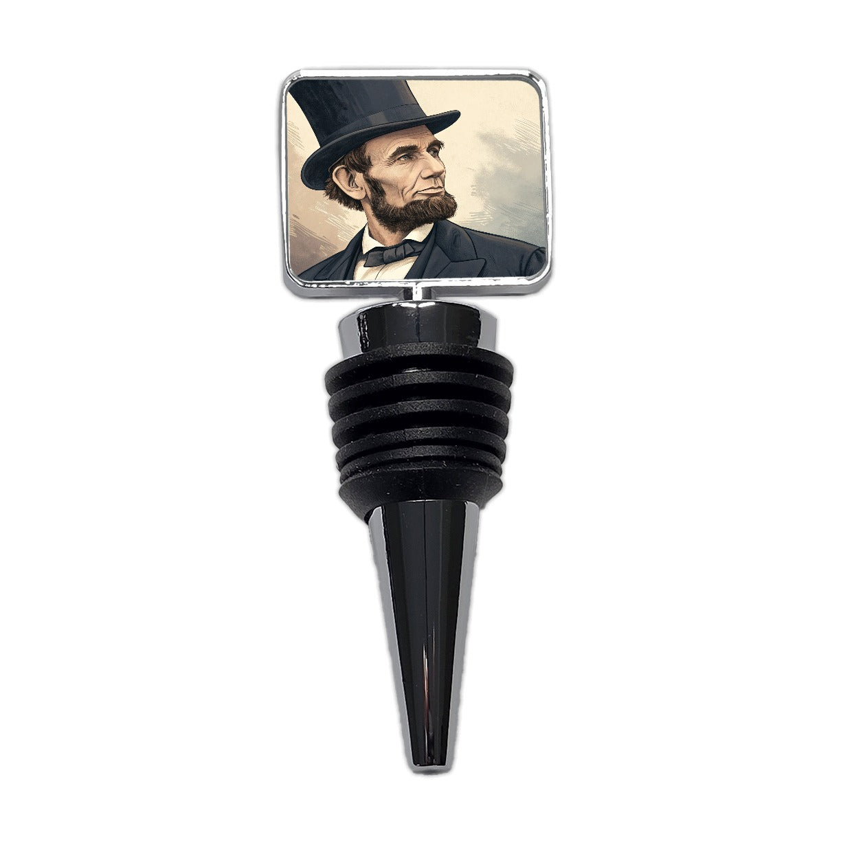 Abraham Lincoln Portrait Wine Bottle Stopper