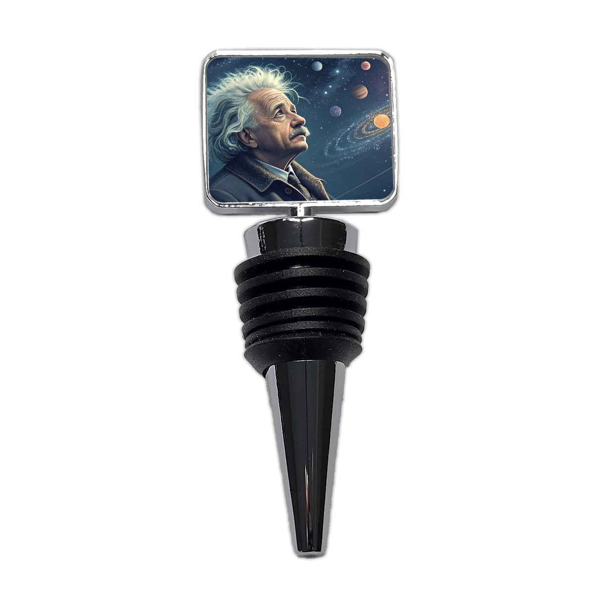 Albert Einstein Astronomy Wine Bottle Stopper