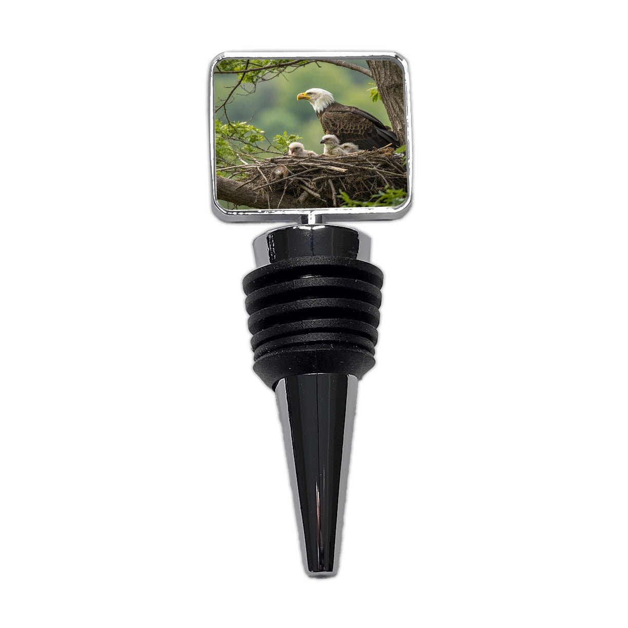 Bald Eagle Babies In Nest Wine Bottle Stopper