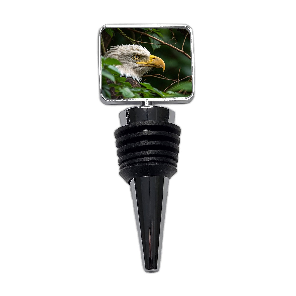 Bald Eagle Wildlife Portrait Wine Bottle Stopper