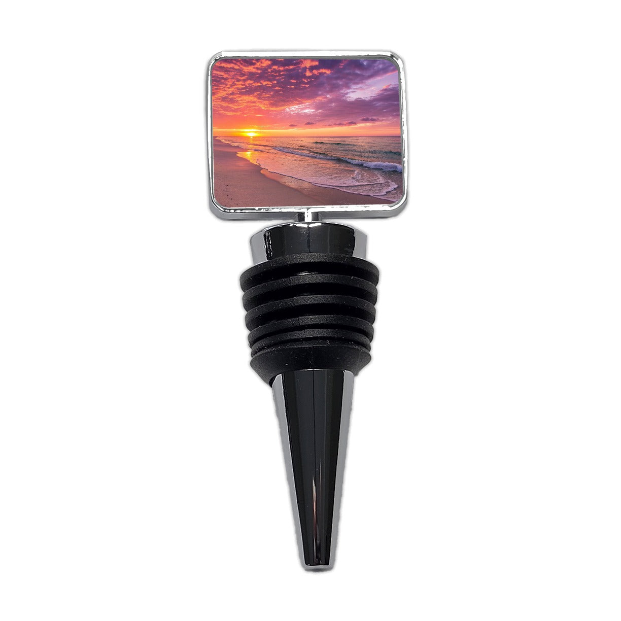 Beach Sunset Ocean Beautiful Wine Bottle Stopper