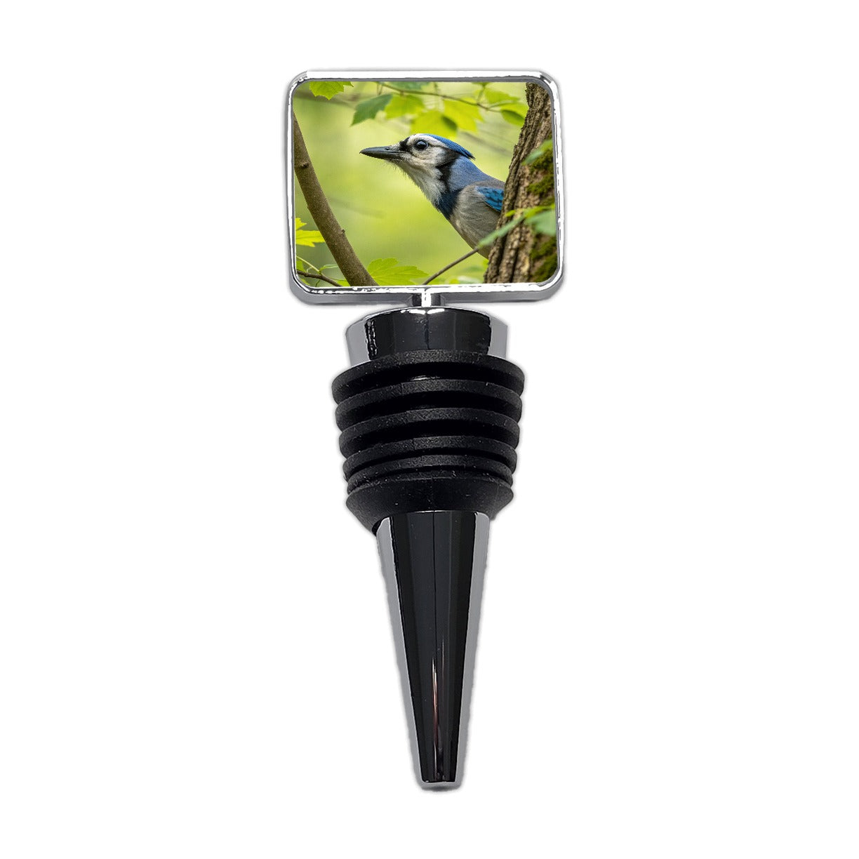 Blue Jay Bird Wildlife Wine Bottle Stopper