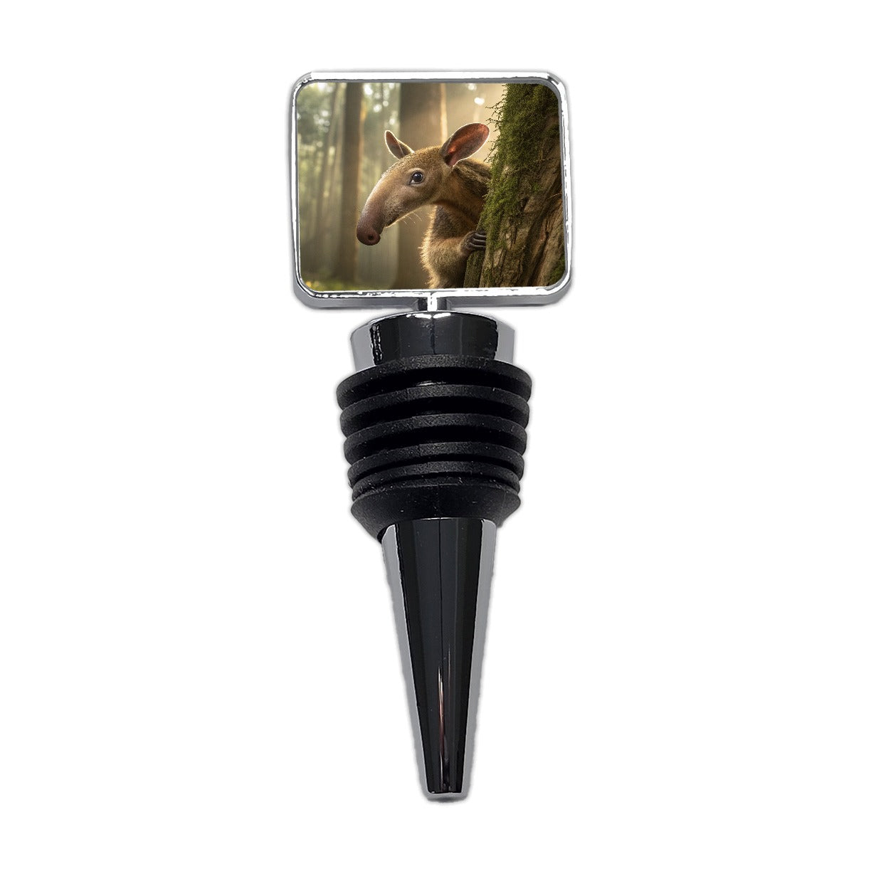 Curious Anteater Nature Photo Wine Bottle Stopper