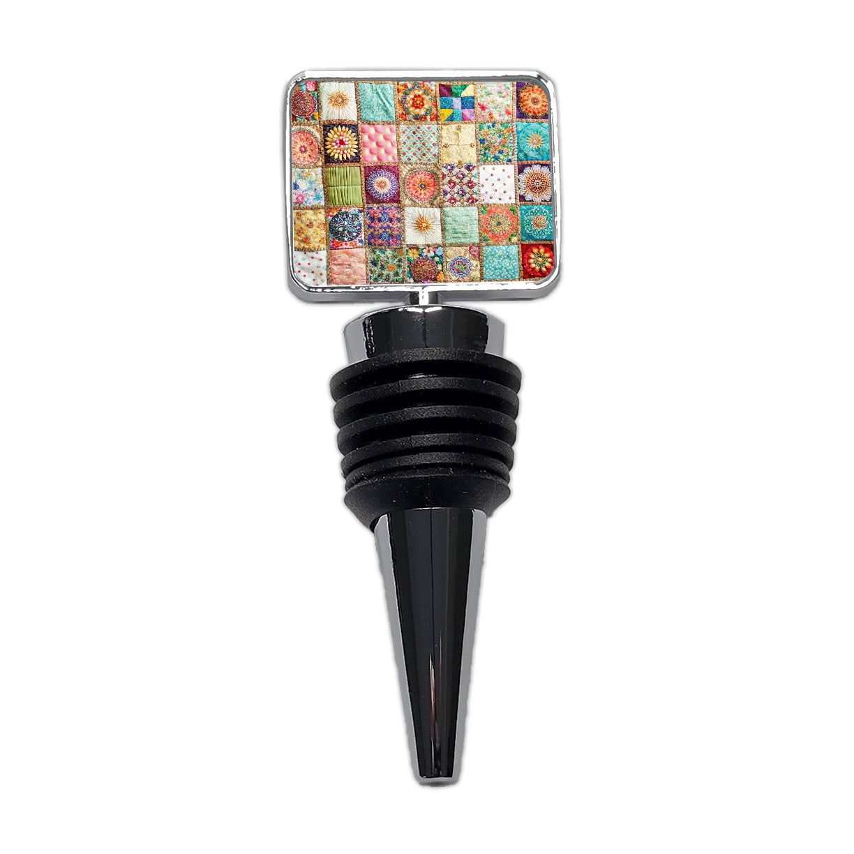 Patchwork Quilt Bohemian Wine Bottle Stopper