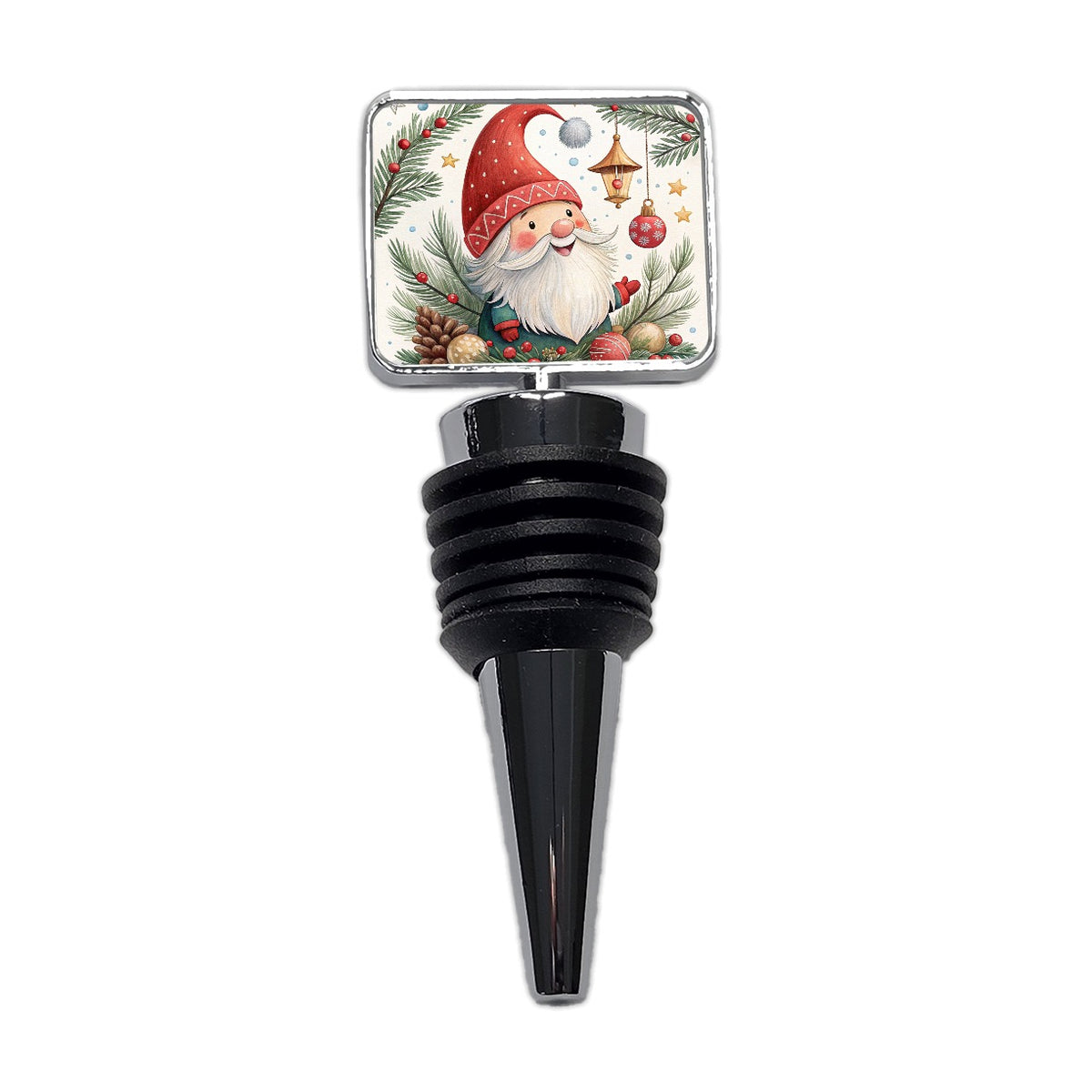 Christmas Gnome Happy Wine Bottle Stopper