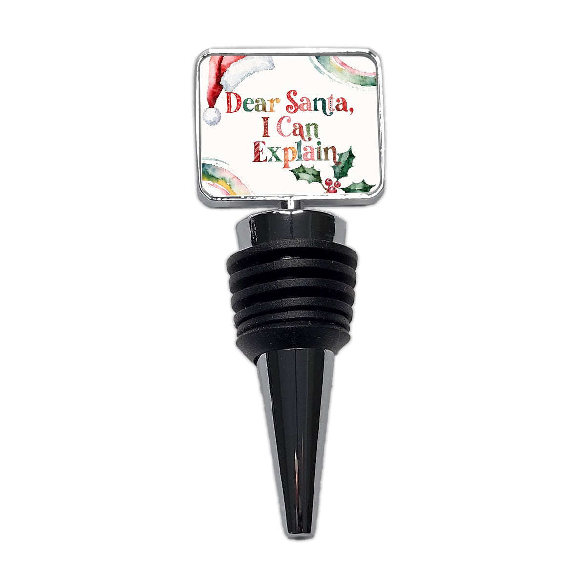 Dear Santa I Can Explain Christmas Funny Wine Bottle Stopper