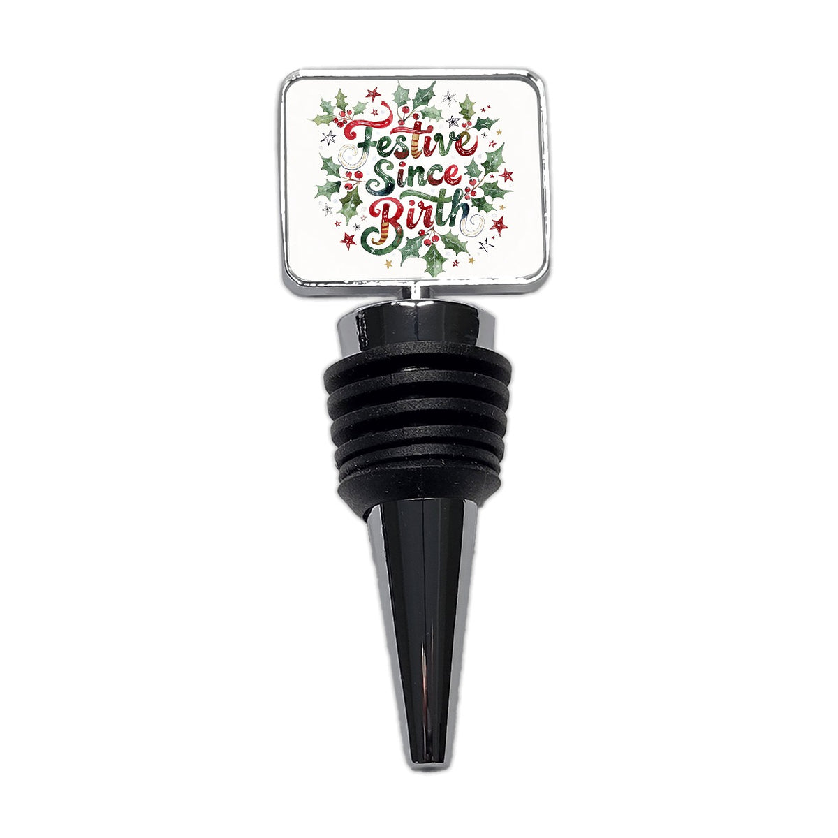 Festive Since Birth Christmas Funny Wine Bottle Stopper