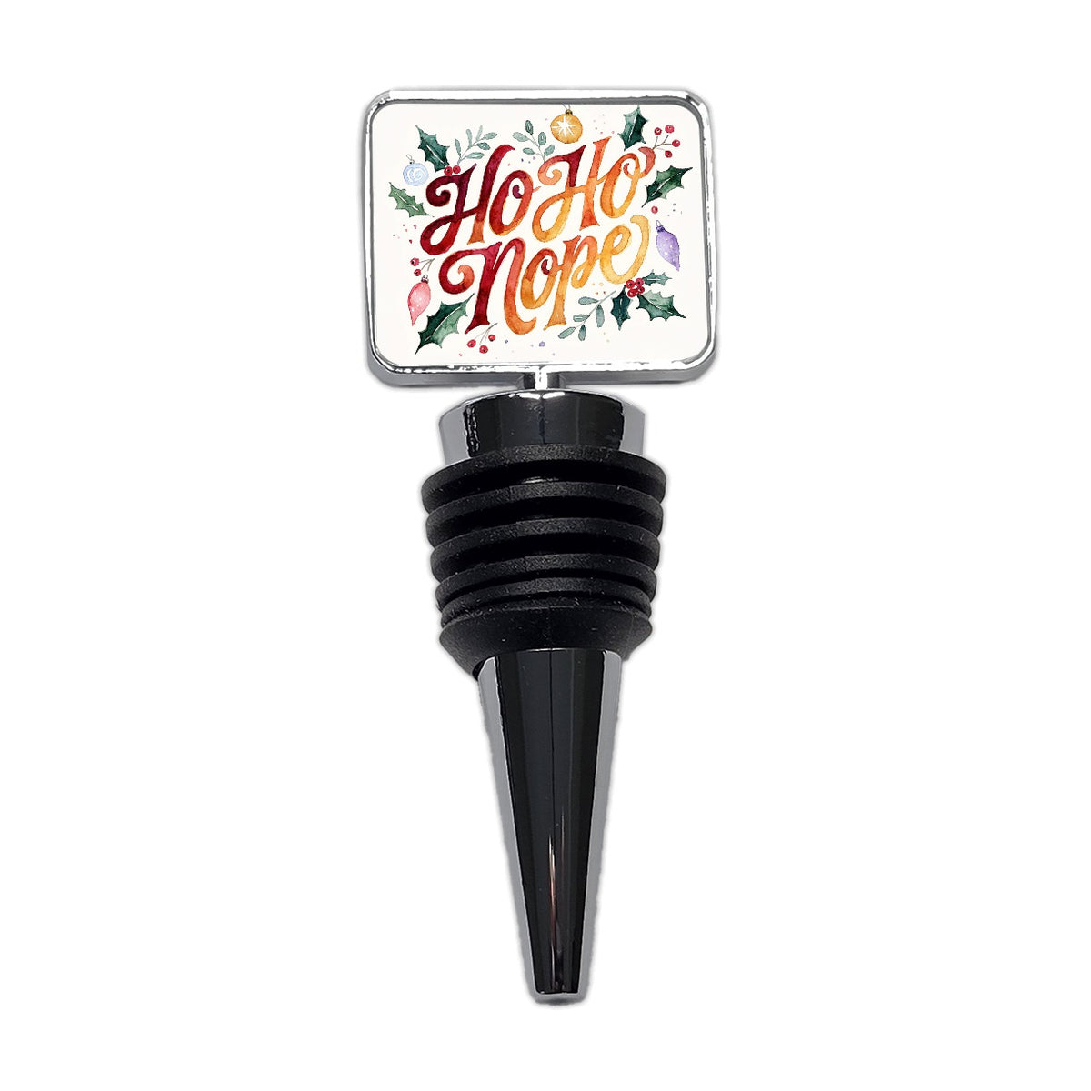 Ho Ho Nope Christmas Funny Wine Bottle Stopper