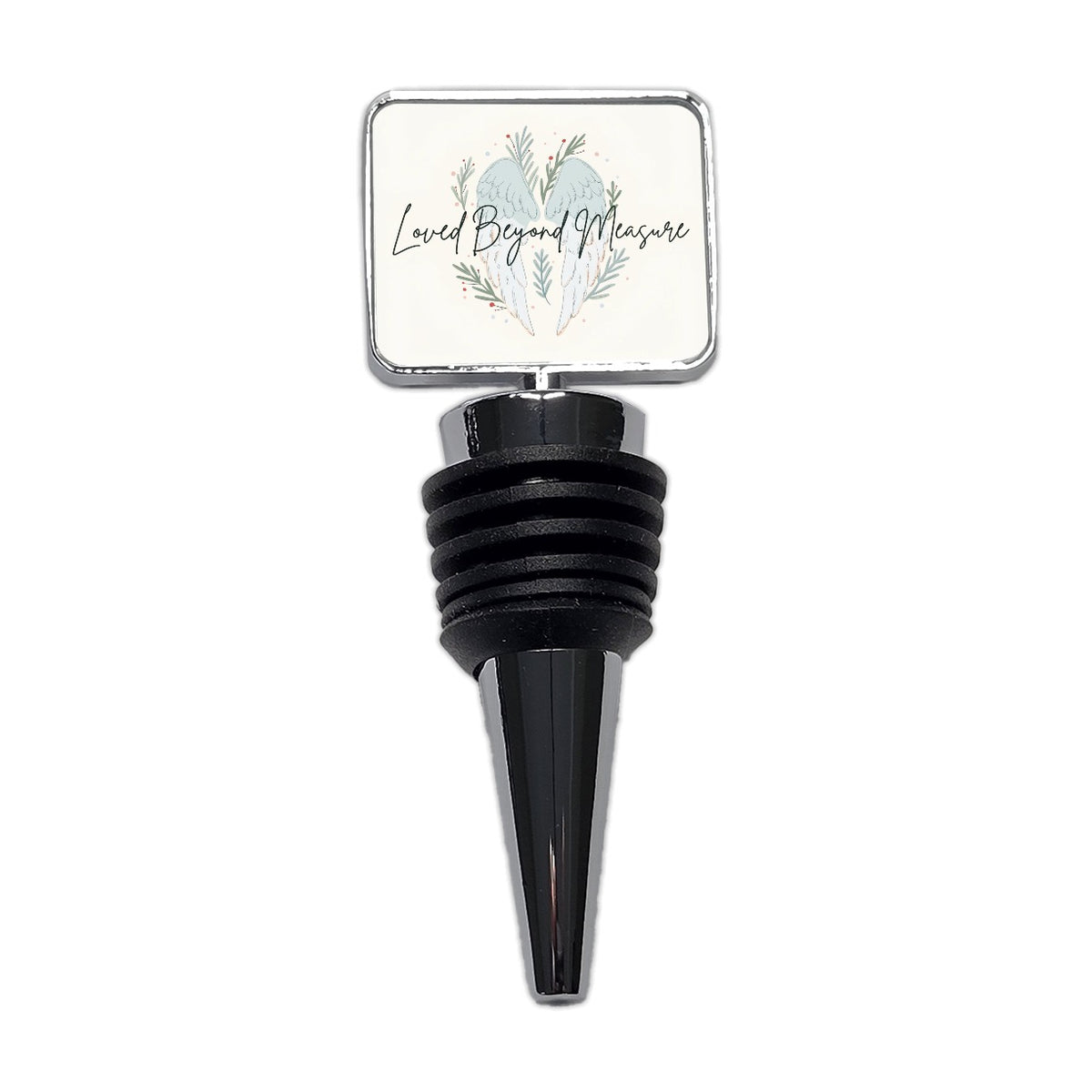 Loved Beyond Measure Christmas Angel Wings Wine Bottle Stopper