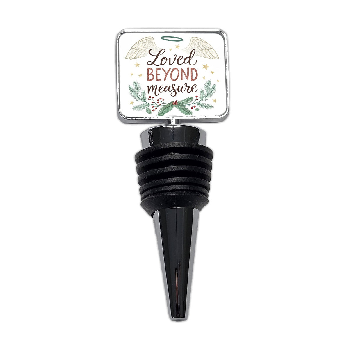 Loved Beyond Measure Christmas Halo Angel Wine Bottle Stopper