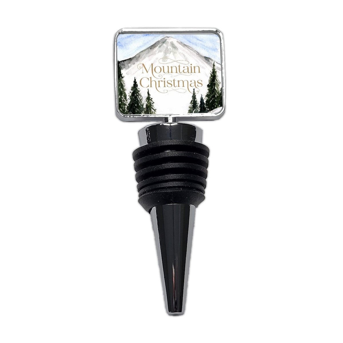Mountain Christmas Wine Bottle Stopper