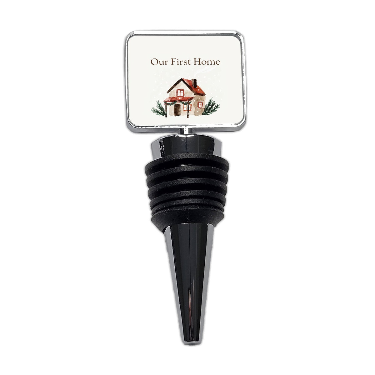 Our First Home Christmas Simple Wine Bottle Stopper