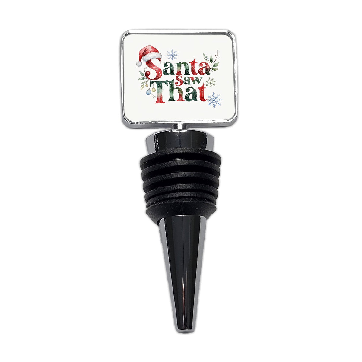 Santa Saw That Christmas Funny Wine Bottle Stopper