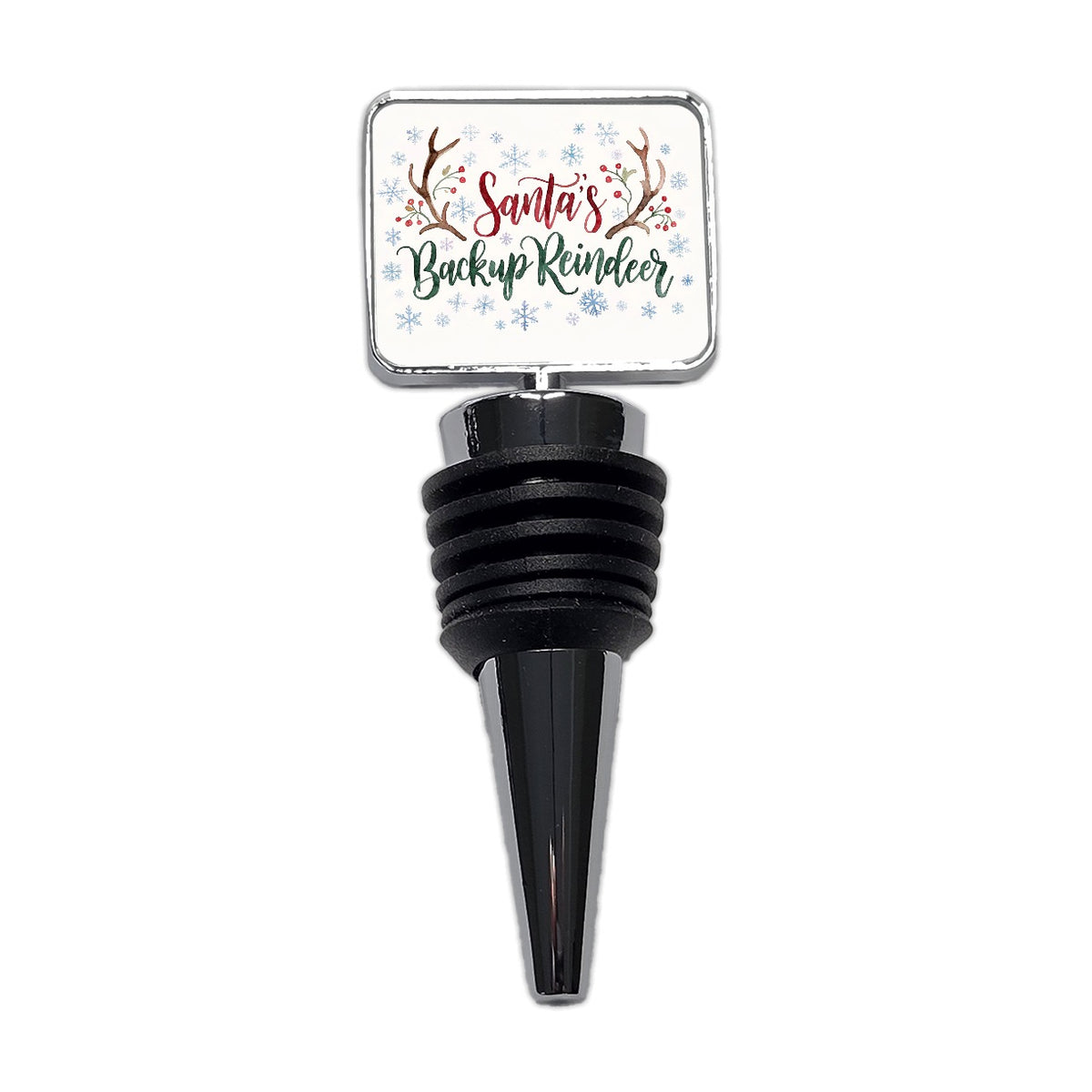 Santa's Backup Reindeer Christmas Funny Wine Bottle Stopper
