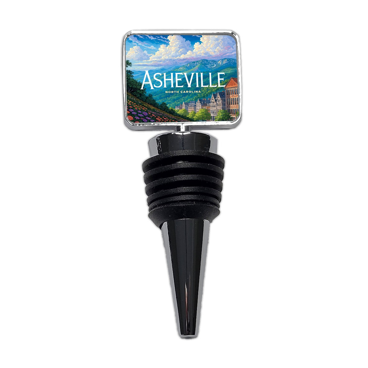 Asheville North Carolina Travel Wine Bottle Stopper