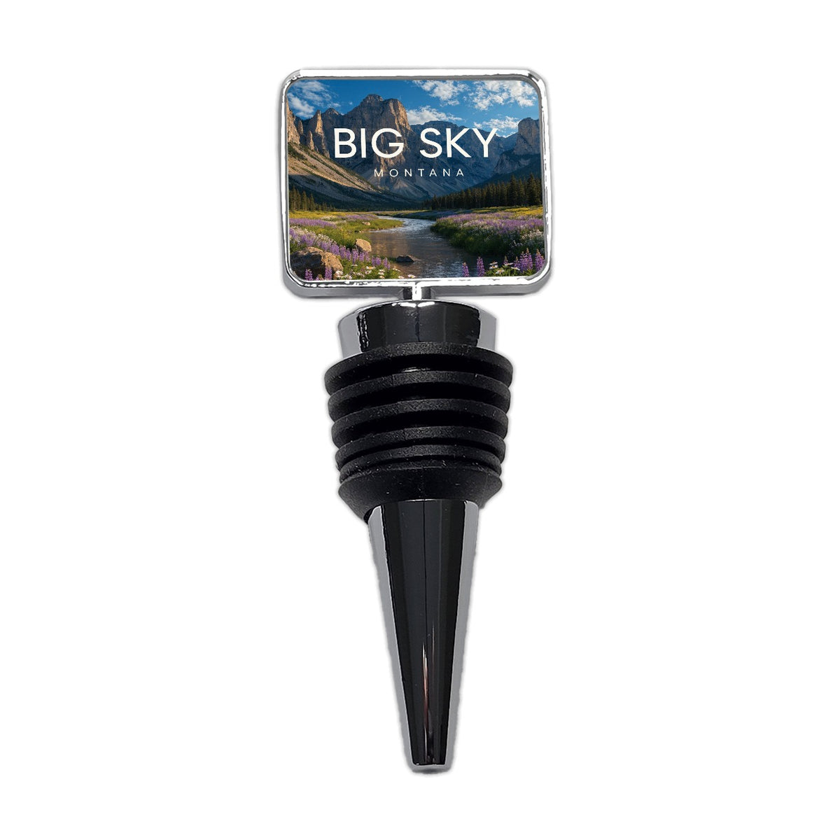 Big Sky Montana Travel Mountains Wine Bottle Stopper